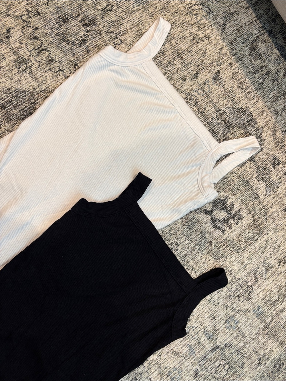Clyque Ribbed Square-Neck Open Back Bodysuits - Picture 2 of 6
